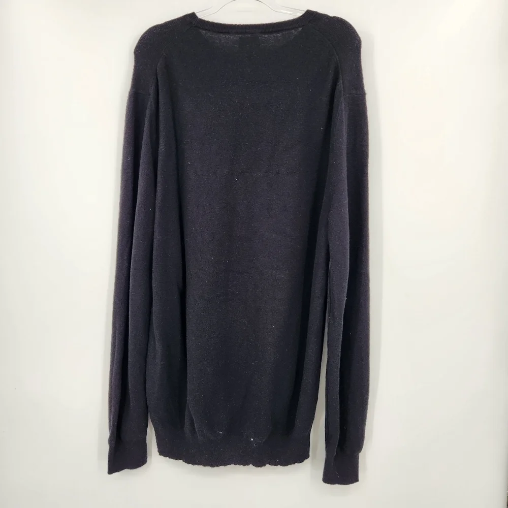 J. Crew Long Sleeve Crewneck Pullover Sweater Mens Size XL Tall Black